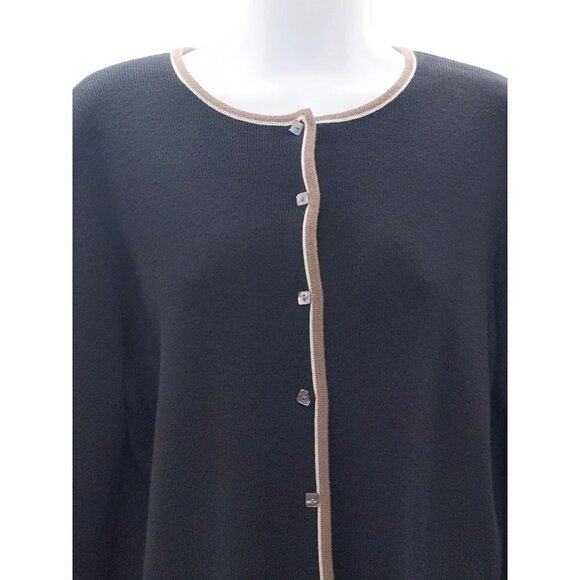 Casual Corner Annex Women's Cardigan sweater button up black Size XL - Picture 3 of 7